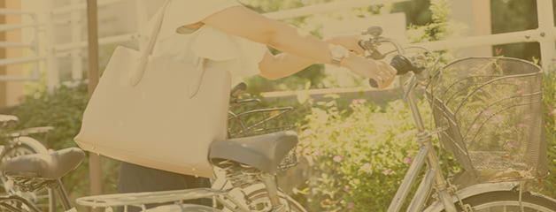 自転車の駐輪場も完備